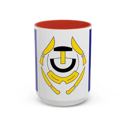 Flag of Arviat Canada - Accent Coffee Mug 15oz Red - Go Mug Yourself