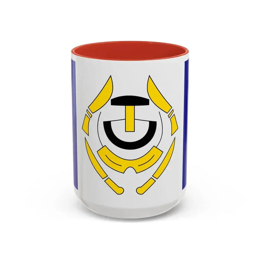 Flag of Arviat Canada - Accent Coffee Mug 15oz Red - Go Mug Yourself