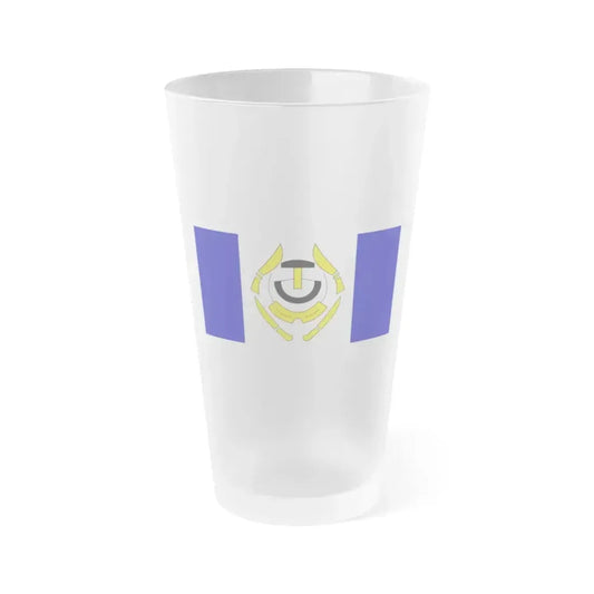 Flag of Arviat Canada - Frosted Pint Glass 16oz 16oz Frosted - Go Mug Yourself