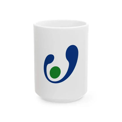 Flag of Asahi Chiba (Japan) White Coffee Mug 15oz - Go Mug Yourself