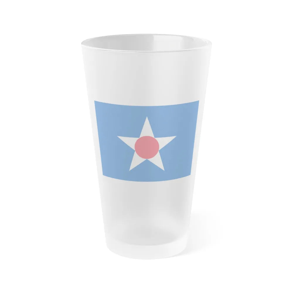 Flag of Asahikawa Hokkaido Japan - Frosted Pint Glass 16oz-16oz-Frosted-Go Mug Yourself