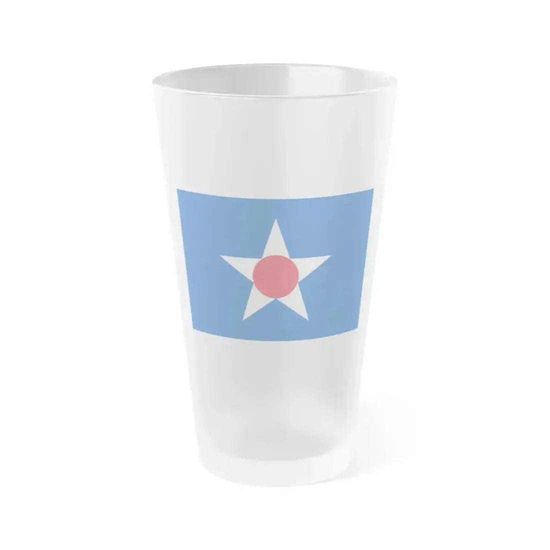 Flag of Asahikawa Hokkaido Japan - Frosted Pint Glass 16oz 16oz Frosted - Go Mug Yourself