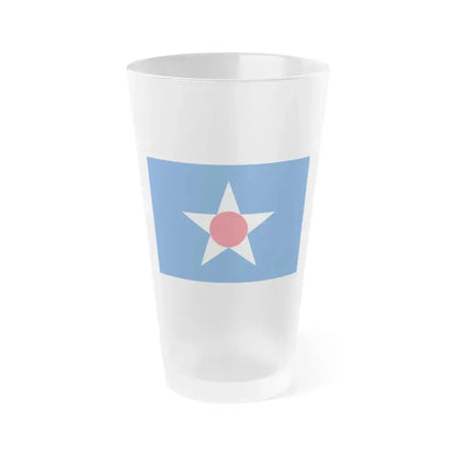 Flag of Asahikawa Hokkaido Japan - Frosted Pint Glass 16oz 16oz Frosted - Go Mug Yourself