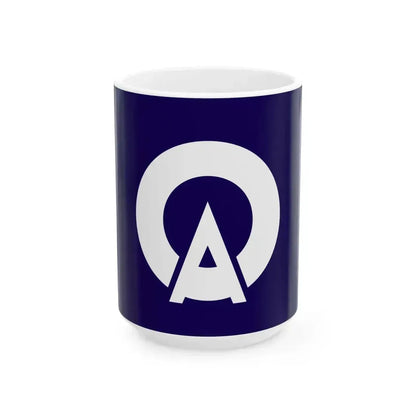 Flag of Asakawa Fukushima (Japan) White Coffee Mug 15oz - Go Mug Yourself