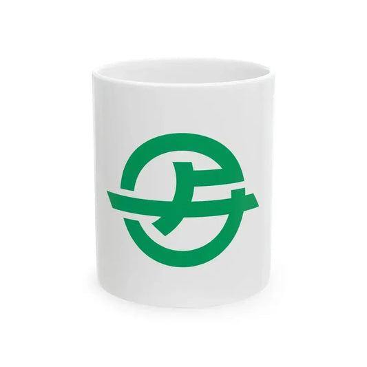 Flag of Asakuchi Okayama (Japan) White Coffee Mug 11oz - Go Mug Yourself