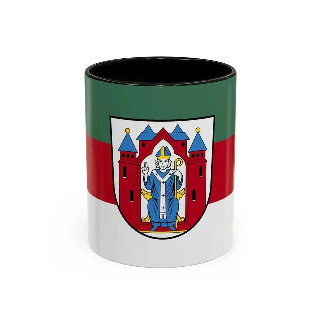 Flag of Aschaffenburg 2 Germany - Accent Coffee Mug 11oz Black - Go Mug Yourself
