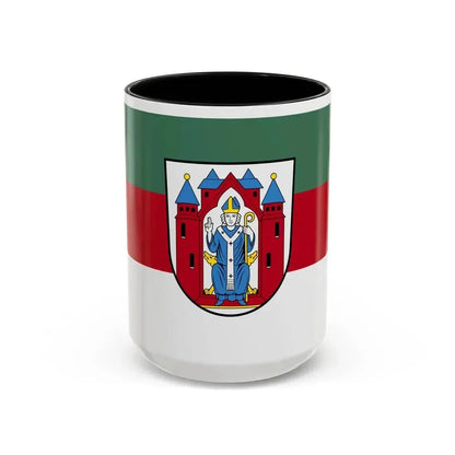 Flag of Aschaffenburg 2 Germany - Accent Coffee Mug 15oz Black - Go Mug Yourself