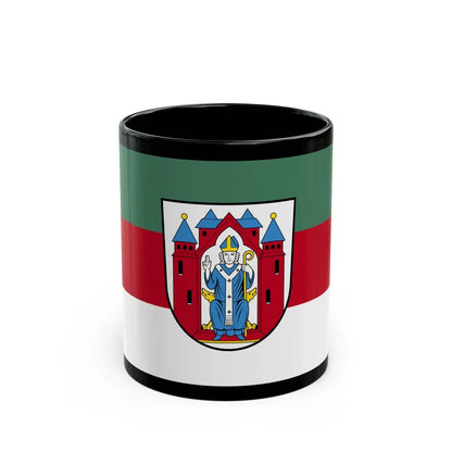 Flag of Aschaffenburg 2 Germany - Black Coffee Mug-11oz-Go Mug Yourself