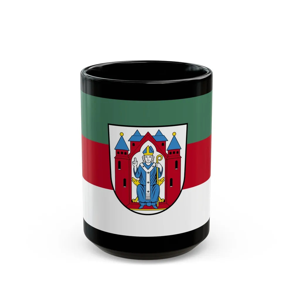 Flag of Aschaffenburg 2 Germany - Black Coffee Mug-15oz-Go Mug Yourself