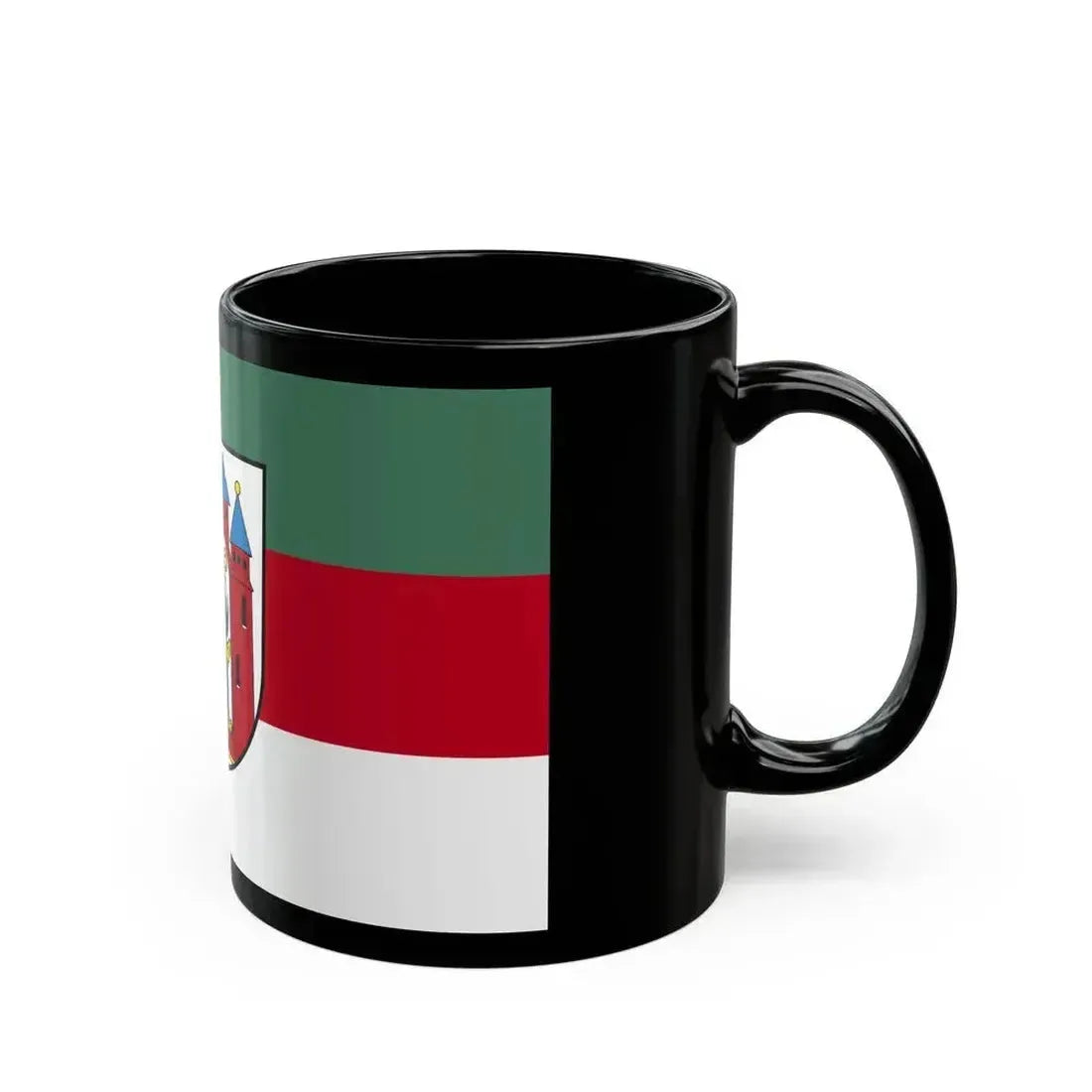 Flag of Aschaffenburg 2 Germany - Black Coffee Mug - Go Mug Yourself
