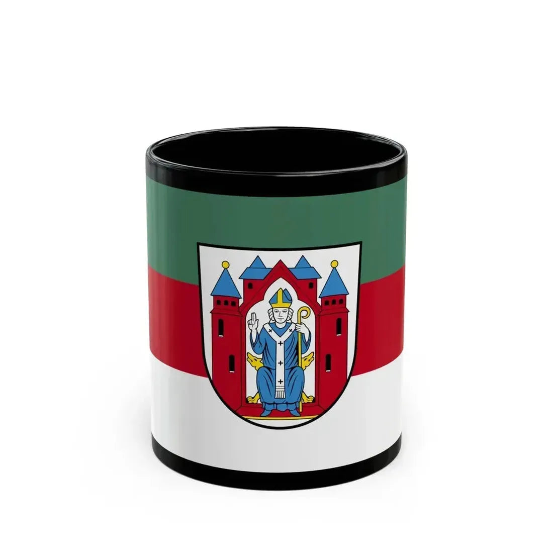 Flag of Aschaffenburg 2 Germany - Black Coffee Mug - Go Mug Yourself