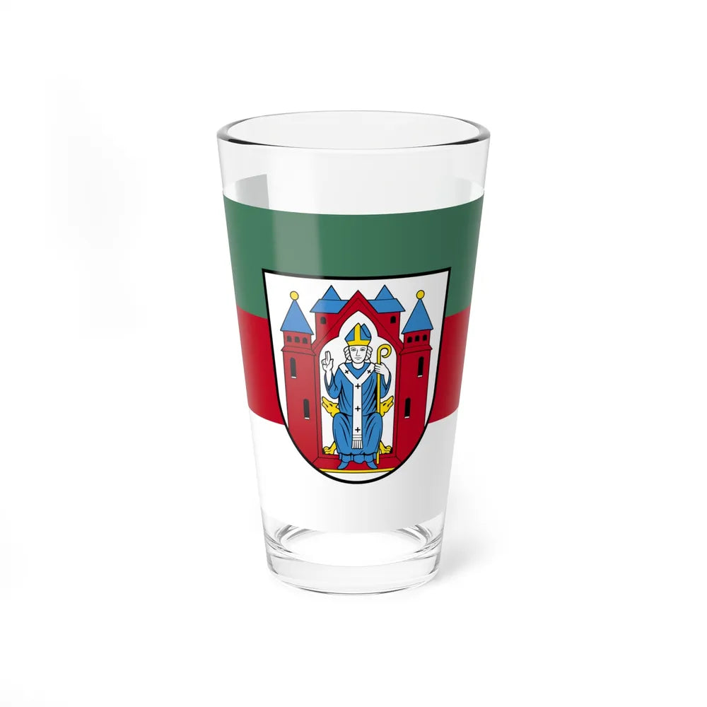 Flag of Aschaffenburg 2 Germany - Pint Glass 16oz-16oz-Go Mug Yourself