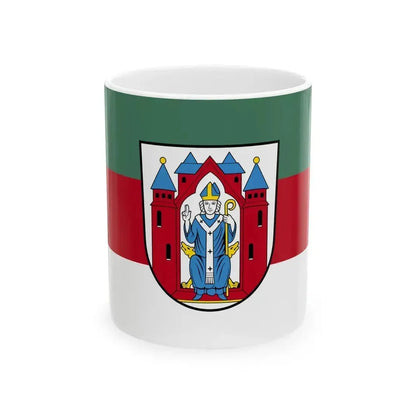 Flag of Aschaffenburg 2 Germany - White Coffee Mug 11oz - Go Mug Yourself