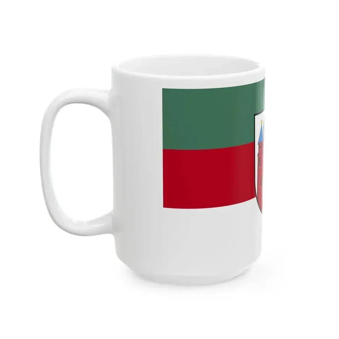 Flag of Aschaffenburg 2 Germany - White Coffee Mug - Go Mug Yourself