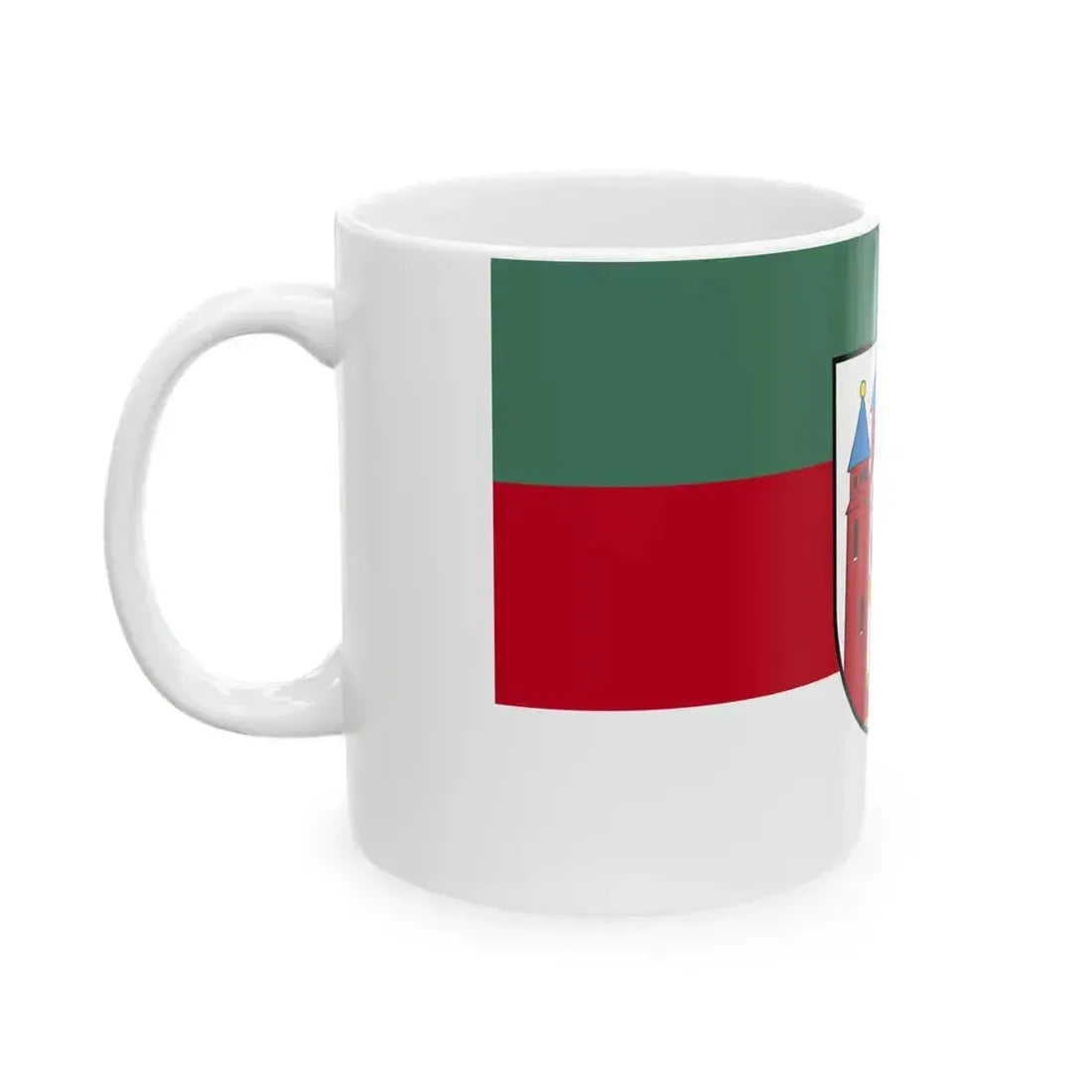 Flag of Aschaffenburg 2 Germany - White Coffee Mug - Go Mug Yourself