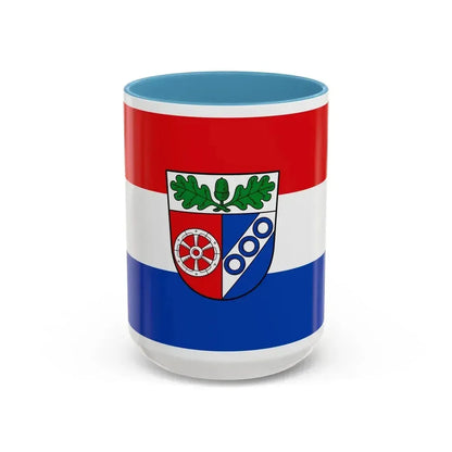Flag of Aschaffenburg Germany - Accent Coffee Mug 15oz Light Blue - Go Mug Yourself
