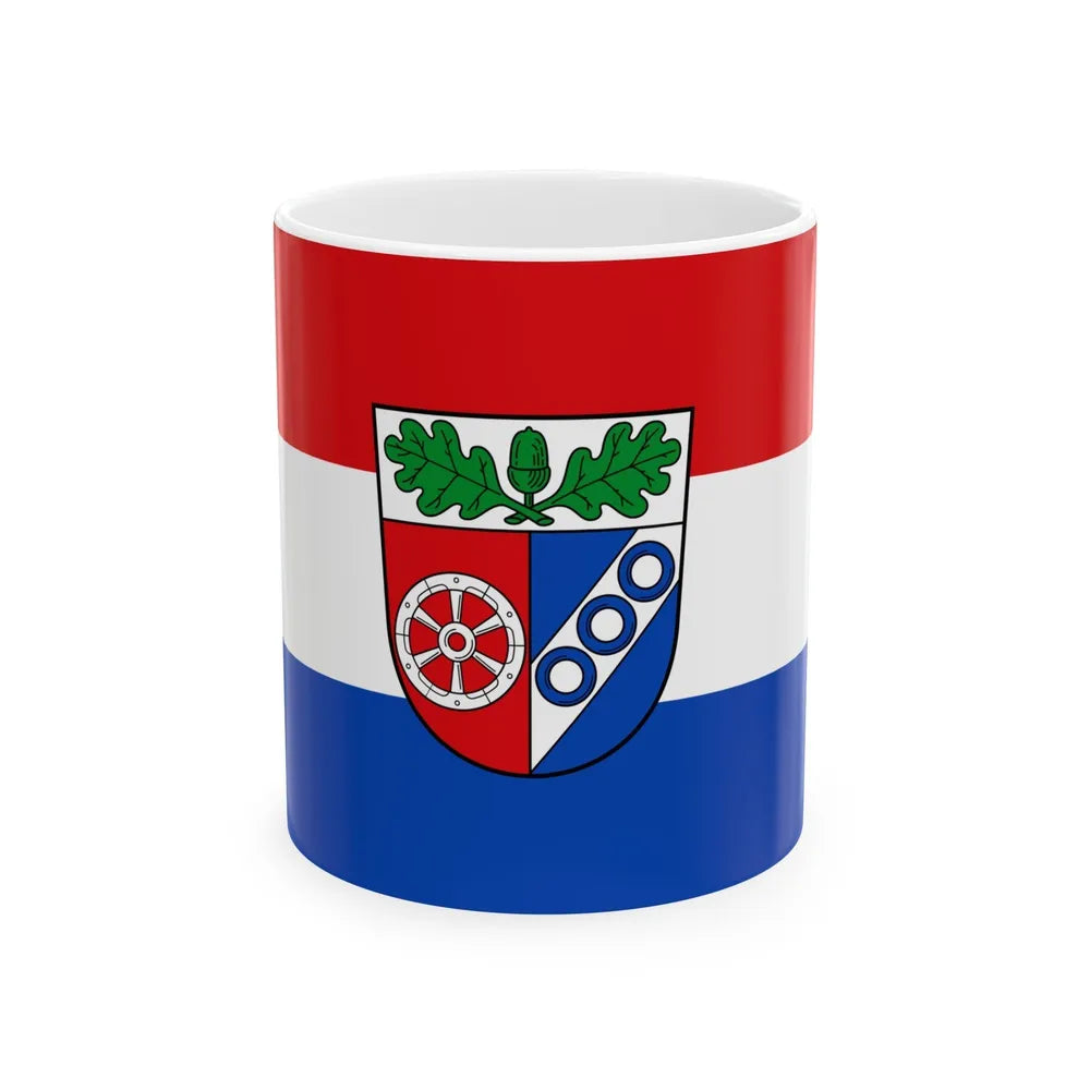 Flag of Aschaffenburg Germany - White Coffee Mug-11oz-Go Mug Yourself