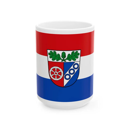 Flag of Aschaffenburg Germany - White Coffee Mug-15oz-Go Mug Yourself