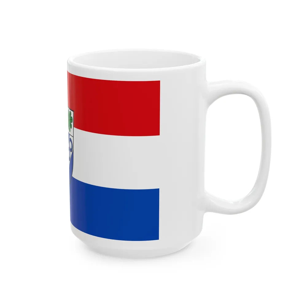 Flag of Aschaffenburg Germany - White Coffee Mug-Go Mug Yourself