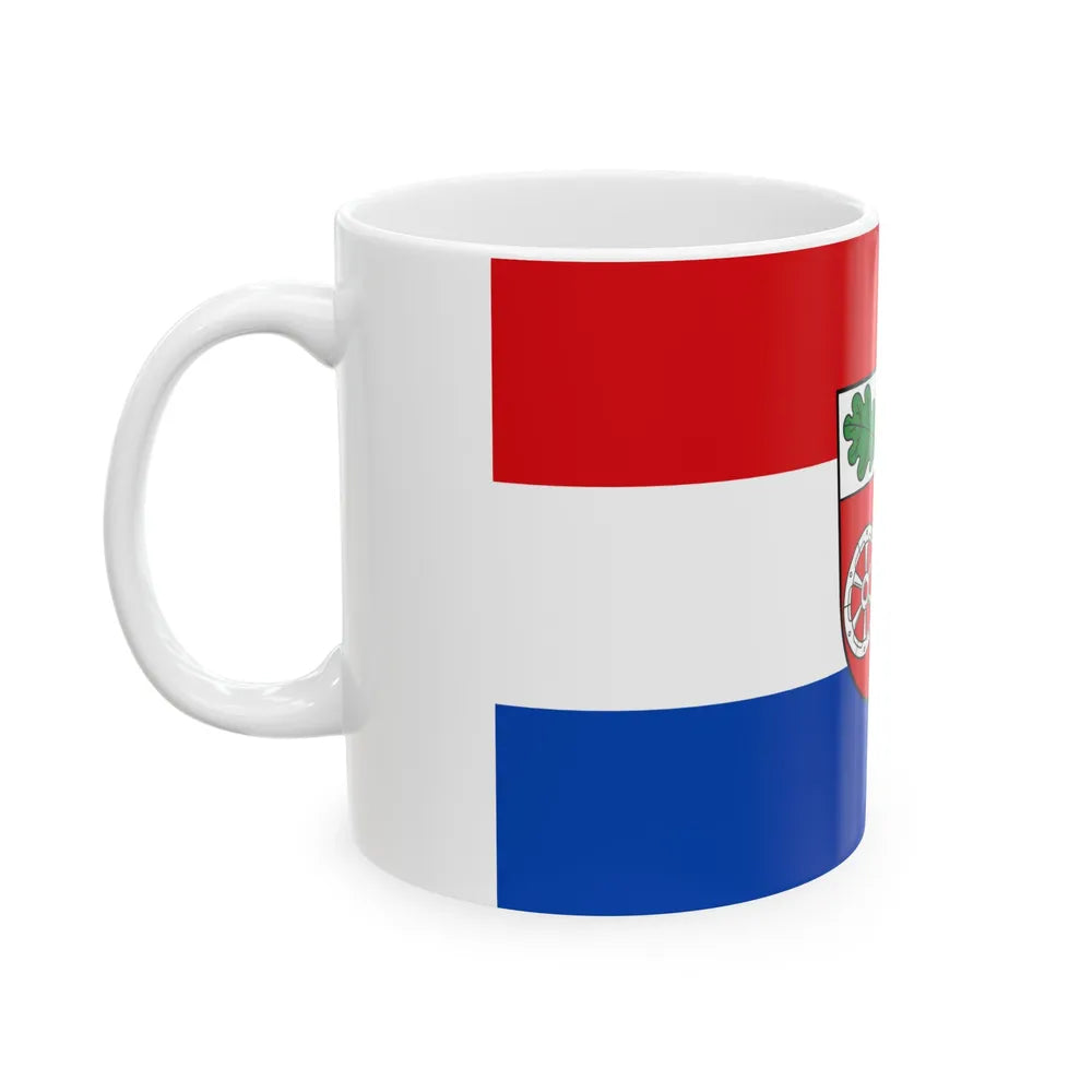 Flag of Aschaffenburg Germany - White Coffee Mug-Go Mug Yourself