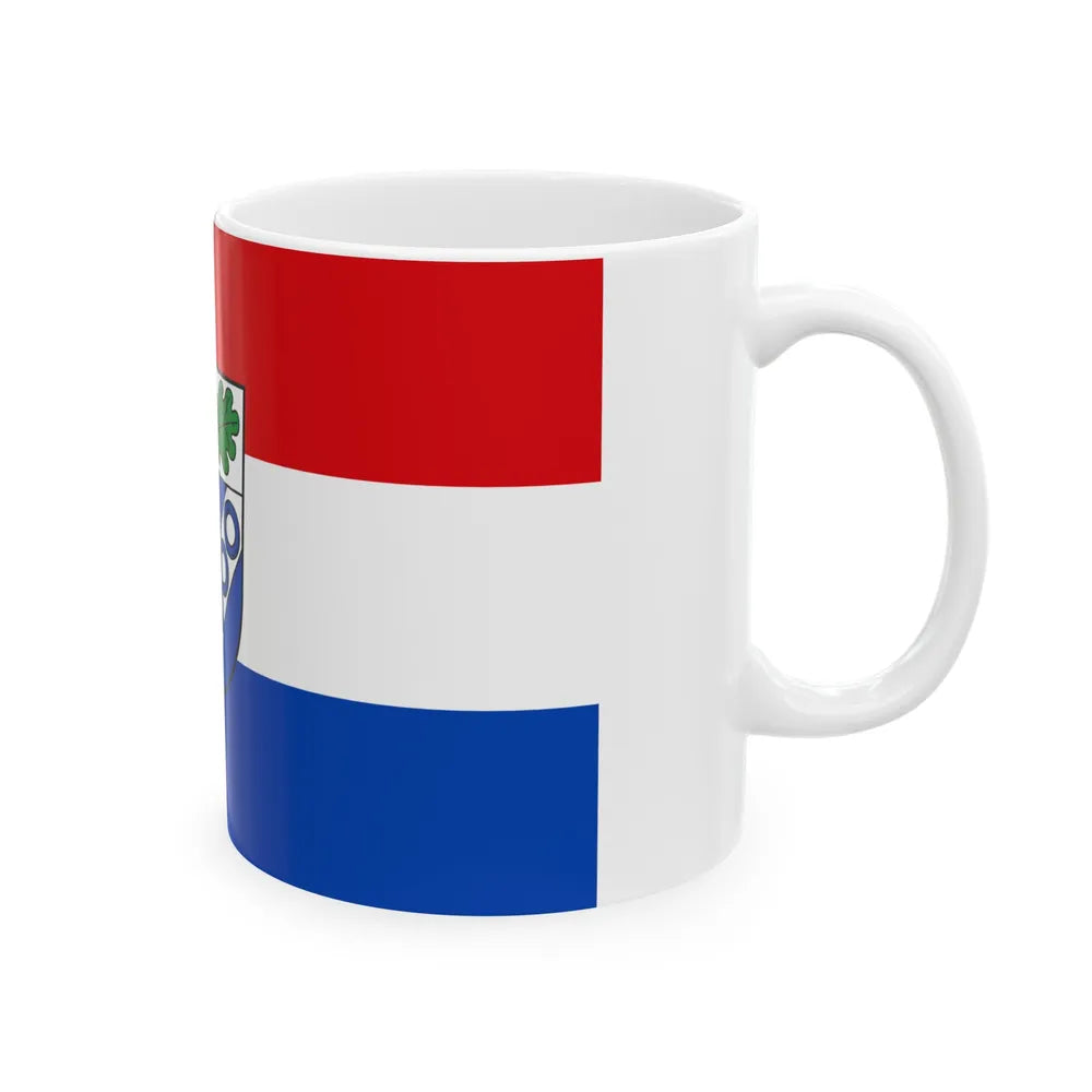 Flag of Aschaffenburg Germany - White Coffee Mug-Go Mug Yourself