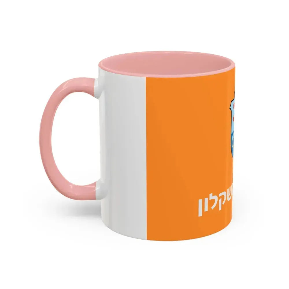 Flag of Ashkelon Israel - Accent Coffee Mug - Go Mug Yourself