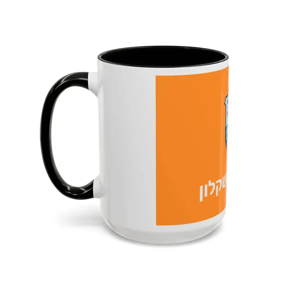 Flag of Ashkelon Israel - Accent Coffee Mug - Go Mug Yourself