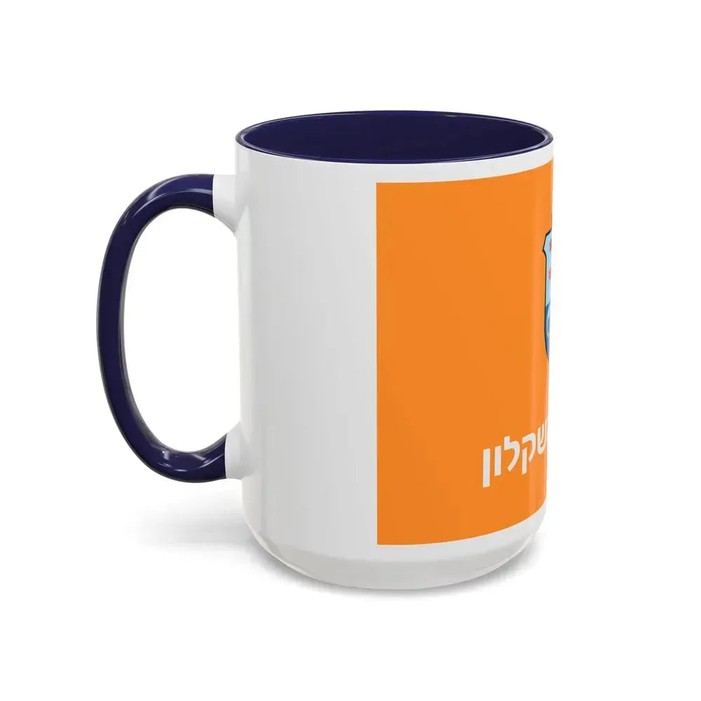 Flag of Ashkelon Israel - Accent Coffee Mug - Go Mug Yourself