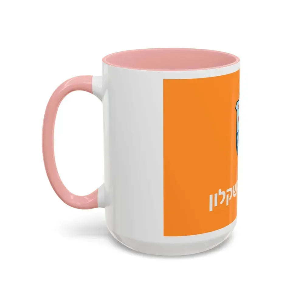 Flag of Ashkelon Israel - Accent Coffee Mug - Go Mug Yourself