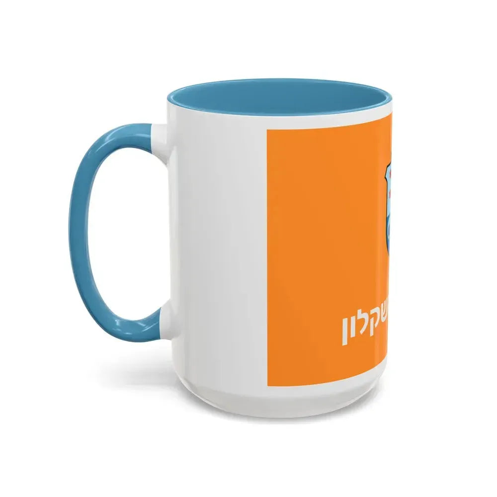 Flag of Ashkelon Israel - Accent Coffee Mug - Go Mug Yourself