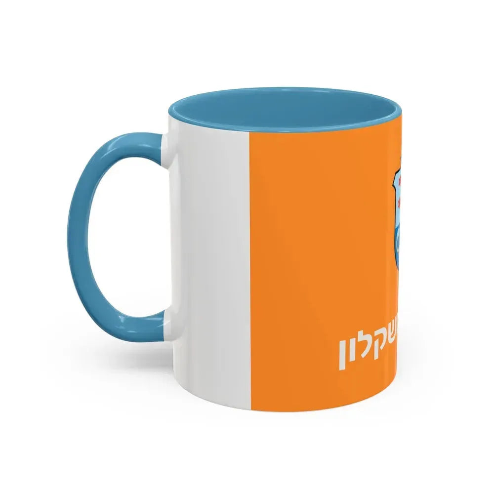 Flag of Ashkelon Israel - Accent Coffee Mug - Go Mug Yourself