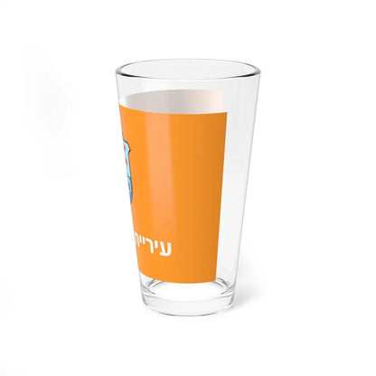 Flag of Ashkelon Israel - Pint Glass 16oz-Go Mug Yourself