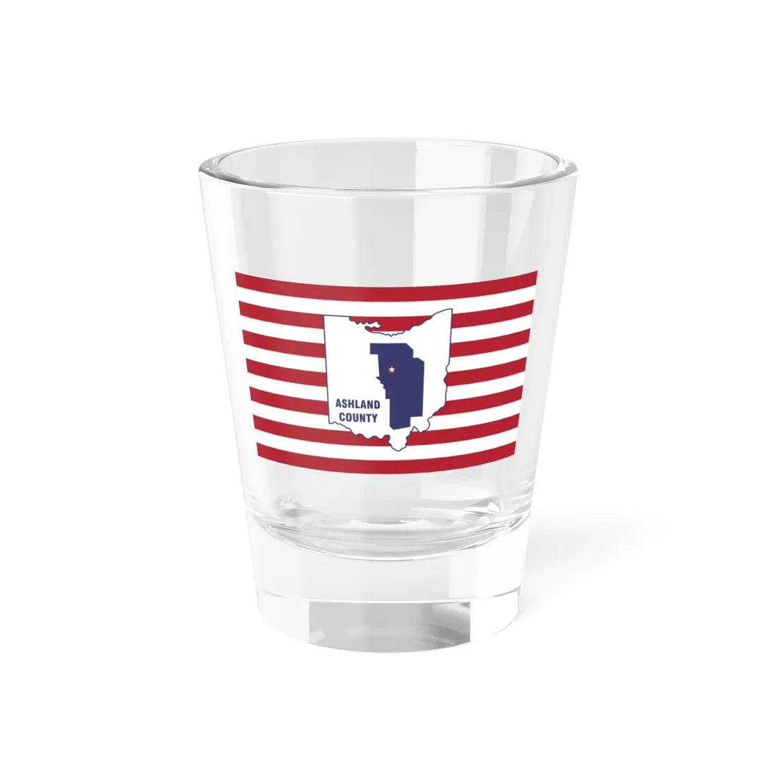 Flag of Ashland County Ohio (United States) Shot Glass 1.5oz 1.5oz - Go Mug Yourself