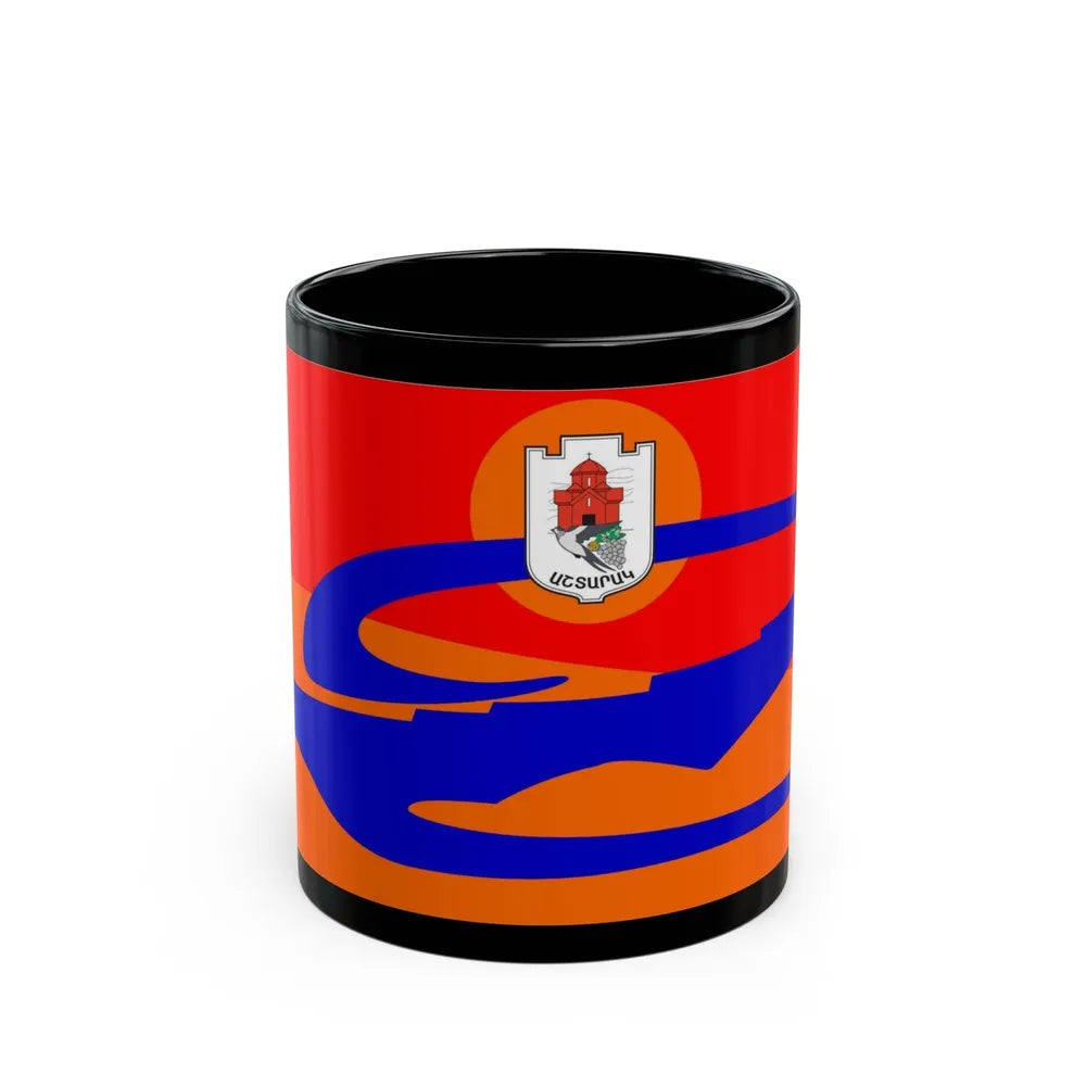 Flag of Ashtarak Armenia - Black Coffee Mug-11oz-Go Mug Yourself