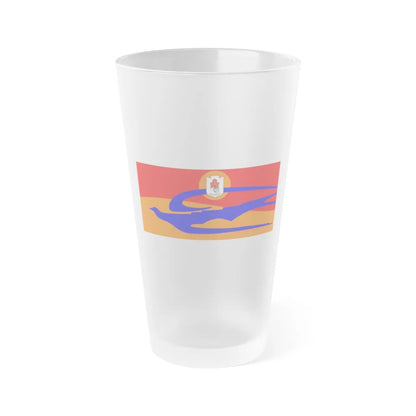 Flag of Ashtarak Armenia - Frosted Pint Glass 16oz-16oz-Frosted-Go Mug Yourself