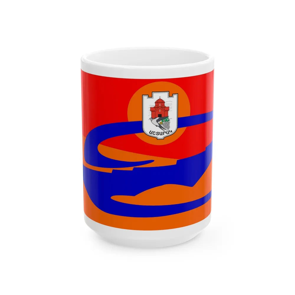 Flag of Ashtarak Armenia - White Coffee Mug-15oz-Go Mug Yourself