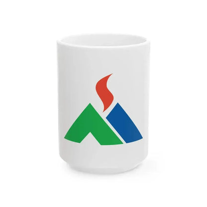 Flag of Aso Kumamoto (Japan) White Coffee Mug 15oz - Go Mug Yourself