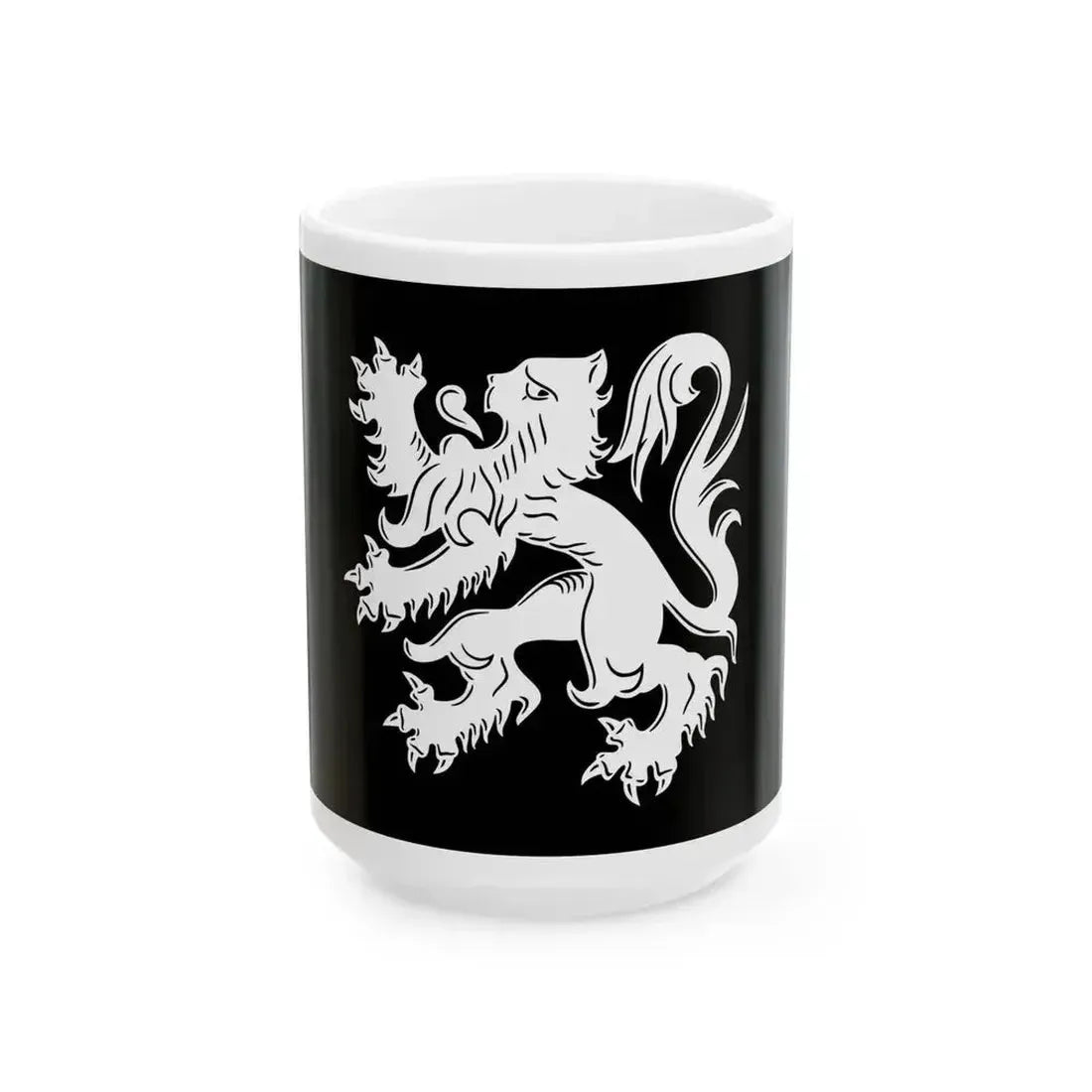 Flag of Asse (Belgium) White Coffee Mug 15oz - Go Mug Yourself