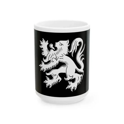 Flag of Asse (Belgium) White Coffee Mug 15oz - Go Mug Yourself