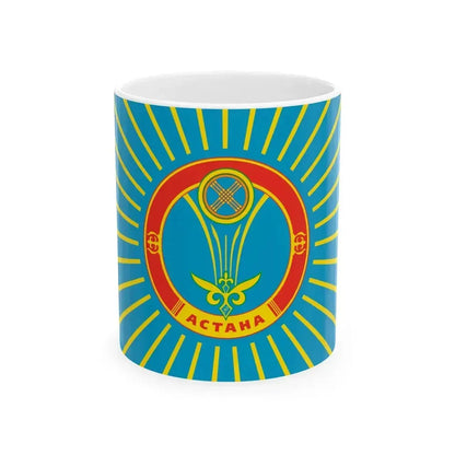 Flag of Astana Kazakhstan (Kazakhstan) White Coffee Mug 11oz - Go Mug Yourself