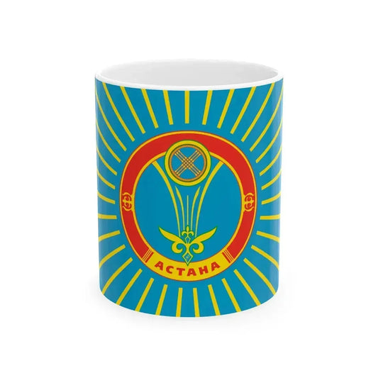 Flag of Astana Kazakhstan (Kazakhstan) White Coffee Mug 11oz - Go Mug Yourself