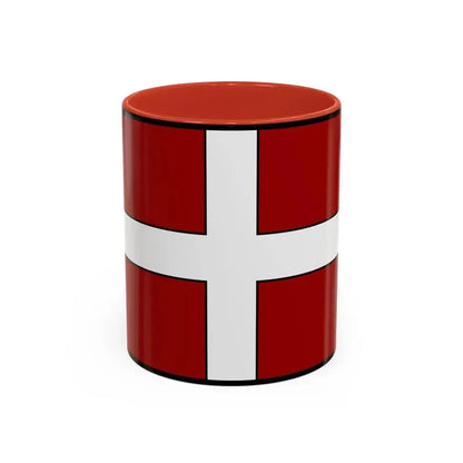 Flag of Asti Italy - Accent Coffee Mug 11oz Red - Go Mug Yourself