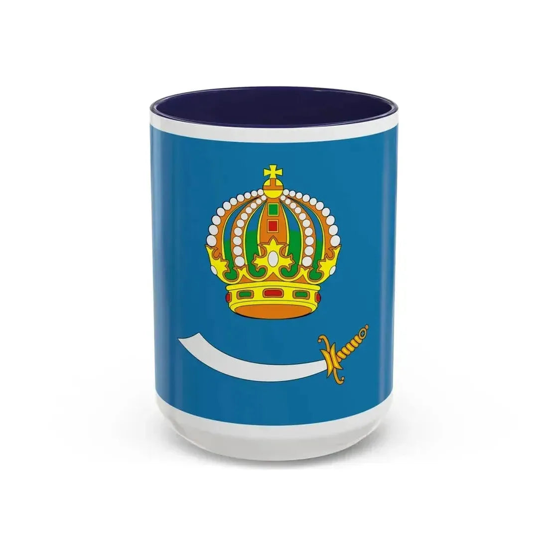 Flag of Astrakhan Oblast Russia - Accent Coffee Mug 15oz Navy - Go Mug Yourself