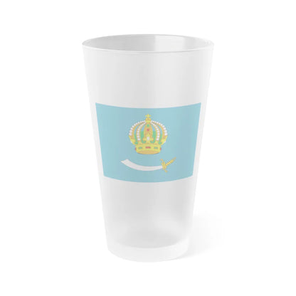 Flag of Astrakhan Oblast Russia - Frosted Pint Glass 16oz-16oz-Frosted-Go Mug Yourself