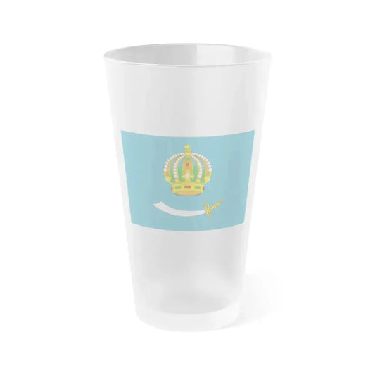Flag of Astrakhan Oblast Russia - Frosted Pint Glass 16oz 16oz Frosted - Go Mug Yourself