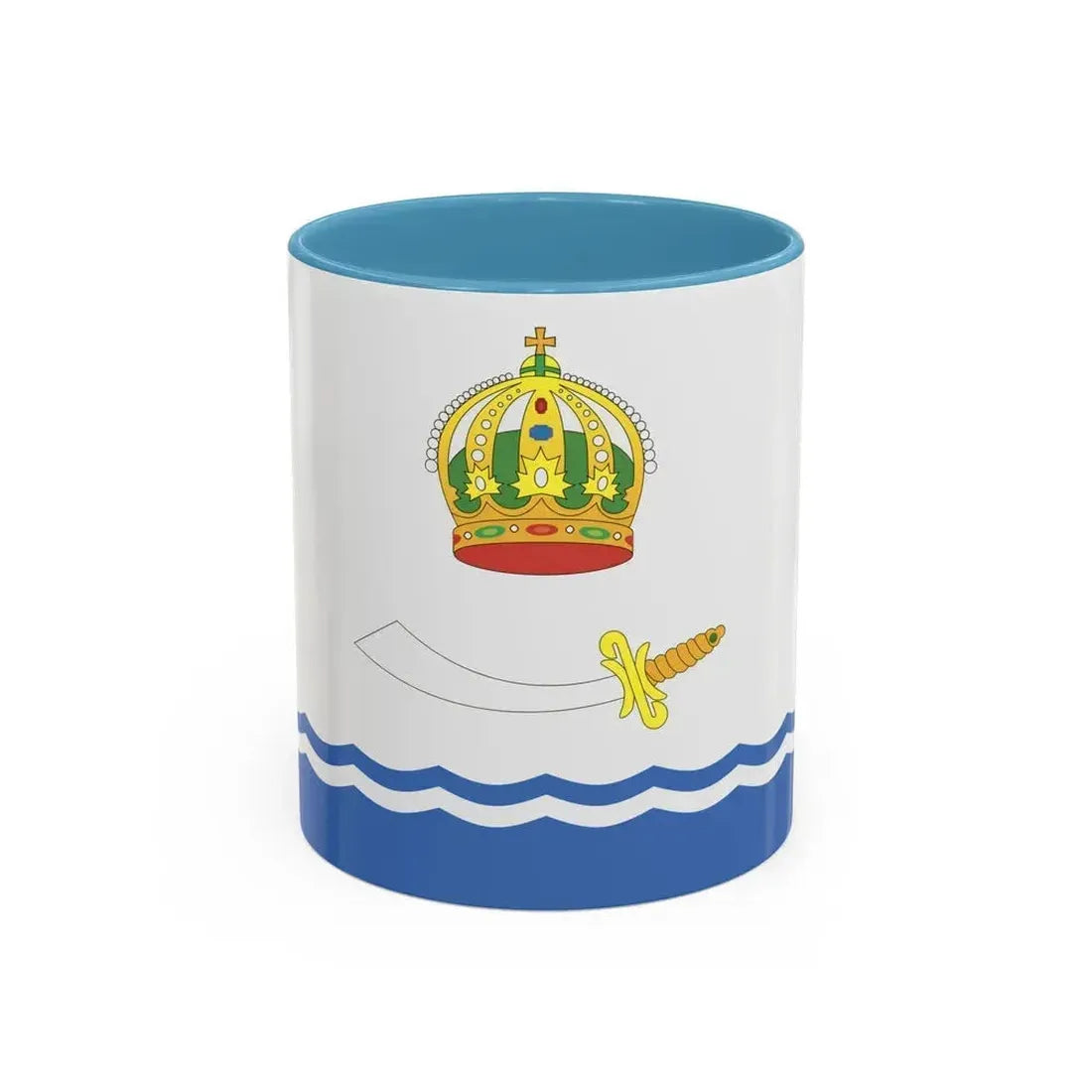 Flag of Astrakhan Russia - Accent Coffee Mug 11oz Light Blue - Go Mug Yourself
