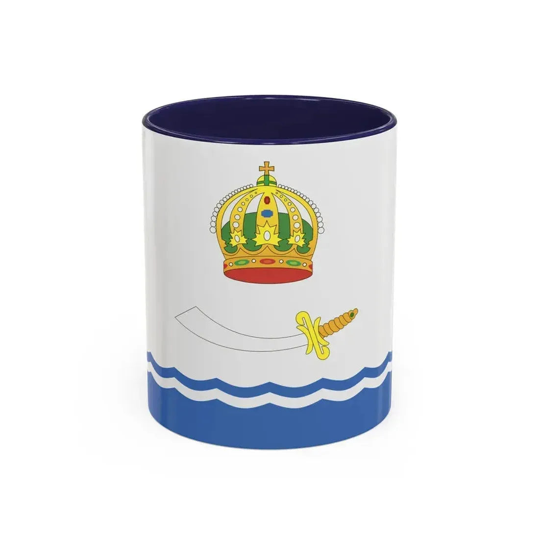 Flag of Astrakhan Russia - Accent Coffee Mug 11oz Navy - Go Mug Yourself
