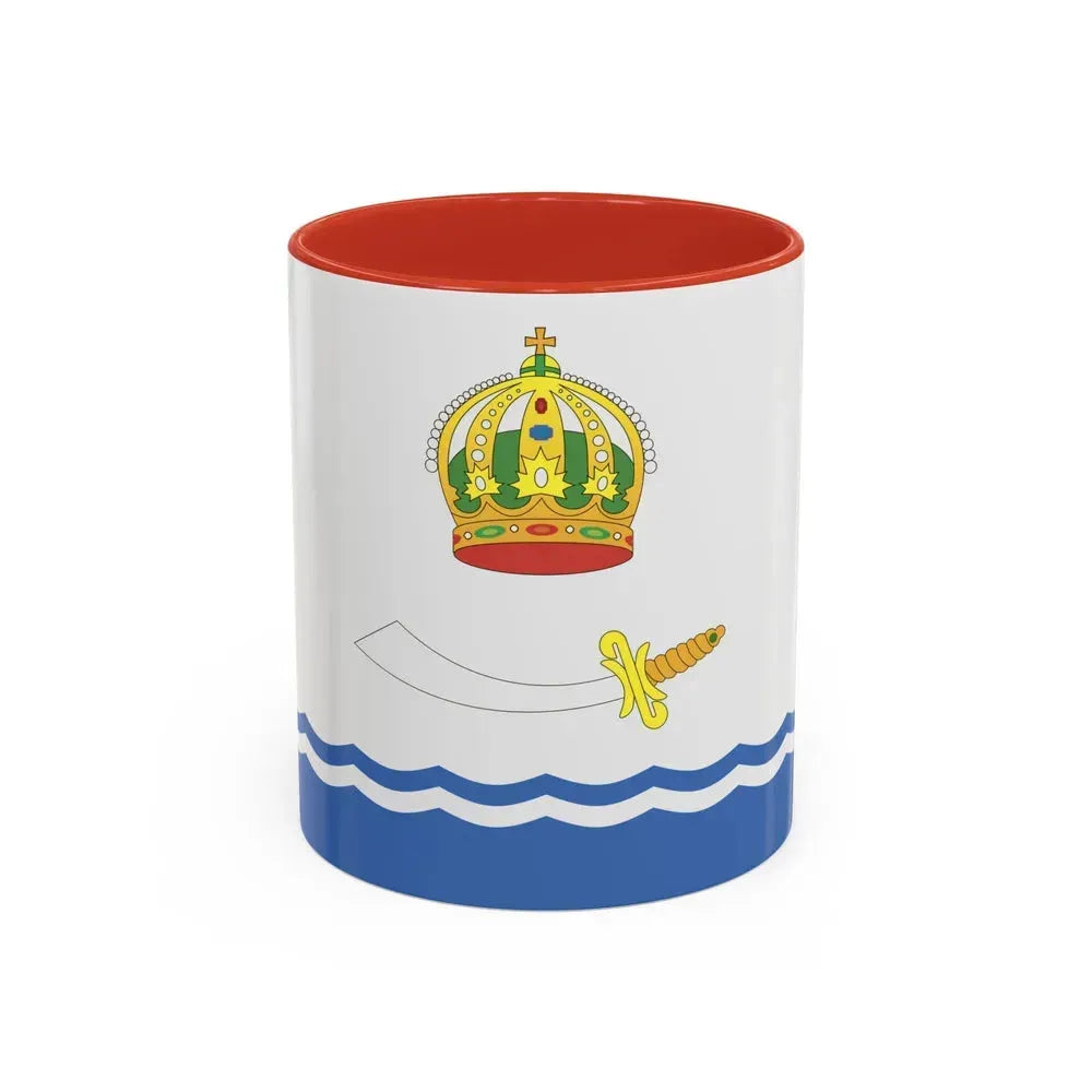 Flag of Astrakhan Russia - Accent Coffee Mug 11oz Red - Go Mug Yourself