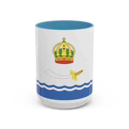 Flag of Astrakhan Russia - Accent Coffee Mug 15oz Light Blue - Go Mug Yourself