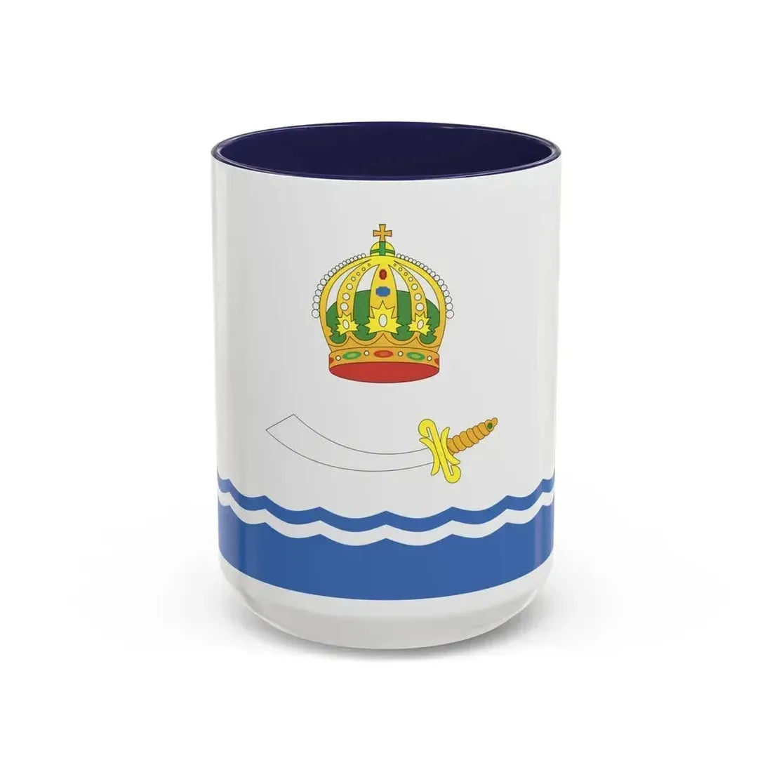 Flag of Astrakhan Russia - Accent Coffee Mug 15oz Navy - Go Mug Yourself